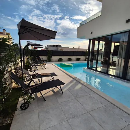 New Restart Vrsi-mulo With Heated Pool And Sea View Villa