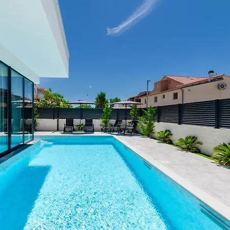 New Restart Vrsi-mulo With Heated Pool And Sea View Villa *