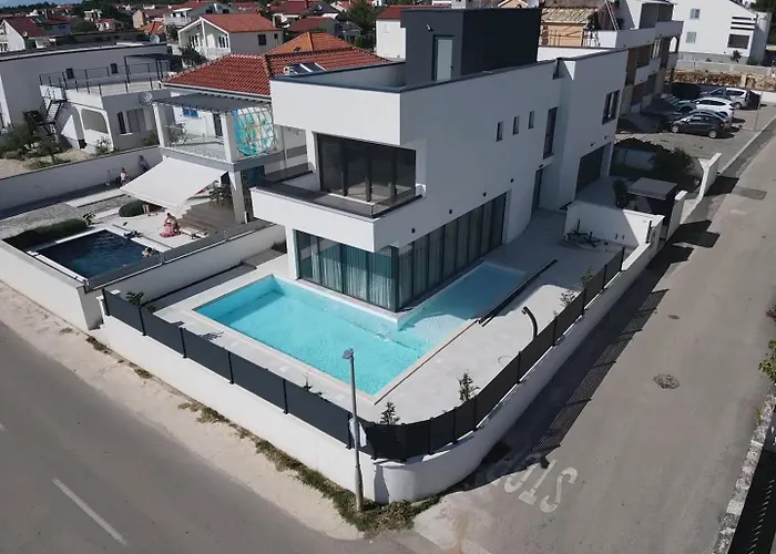 New Restart Vrsi-mulo With Heated Pool And Sea View Villa *