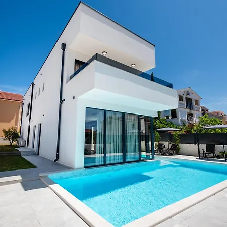 New Restart Vrsi-mulo With Heated Pool And Sea View Villa